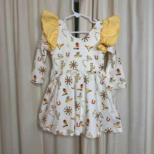 2T Monica + Andy western cowgirl Double Ruffle Let's Dance Dress